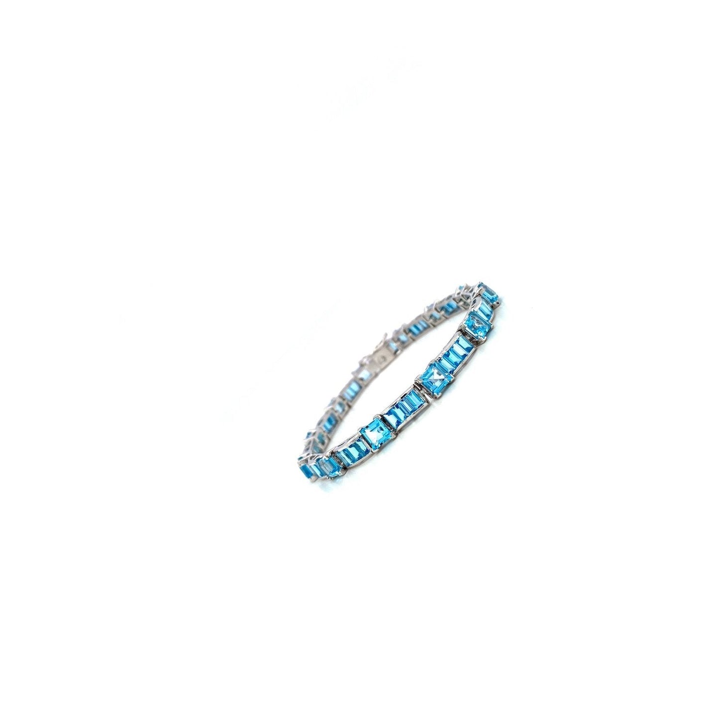 Blue Topaz Bracelet in .925 Sterling Silver - KSD 43643