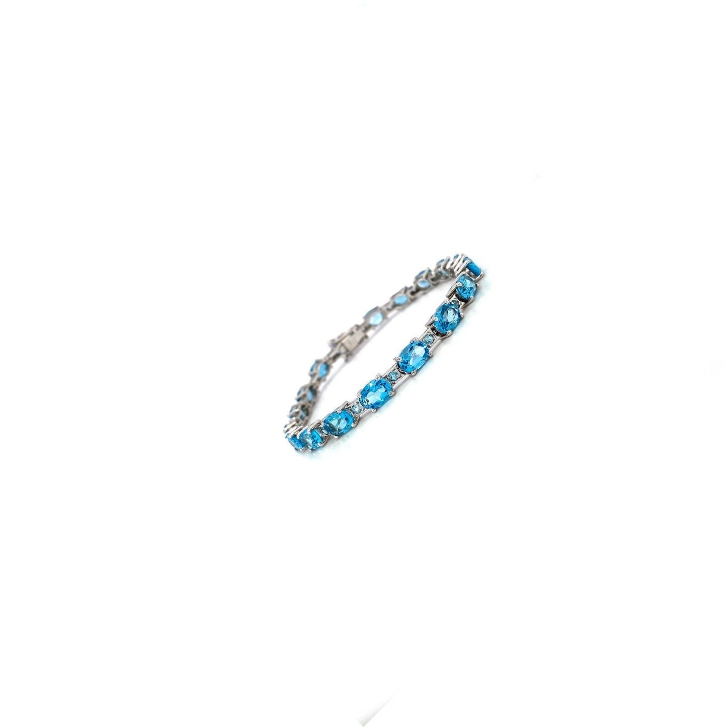 Blue Topaz Bracelet in .925 Sterling Silver - KSD 49947
