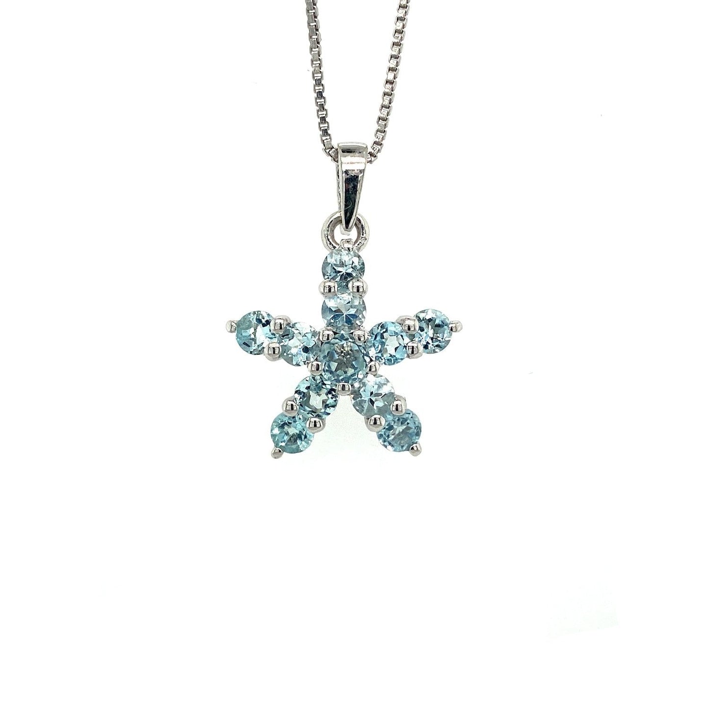 Aquamarine Pendant in .925 Sterling Silver - KSP 34196