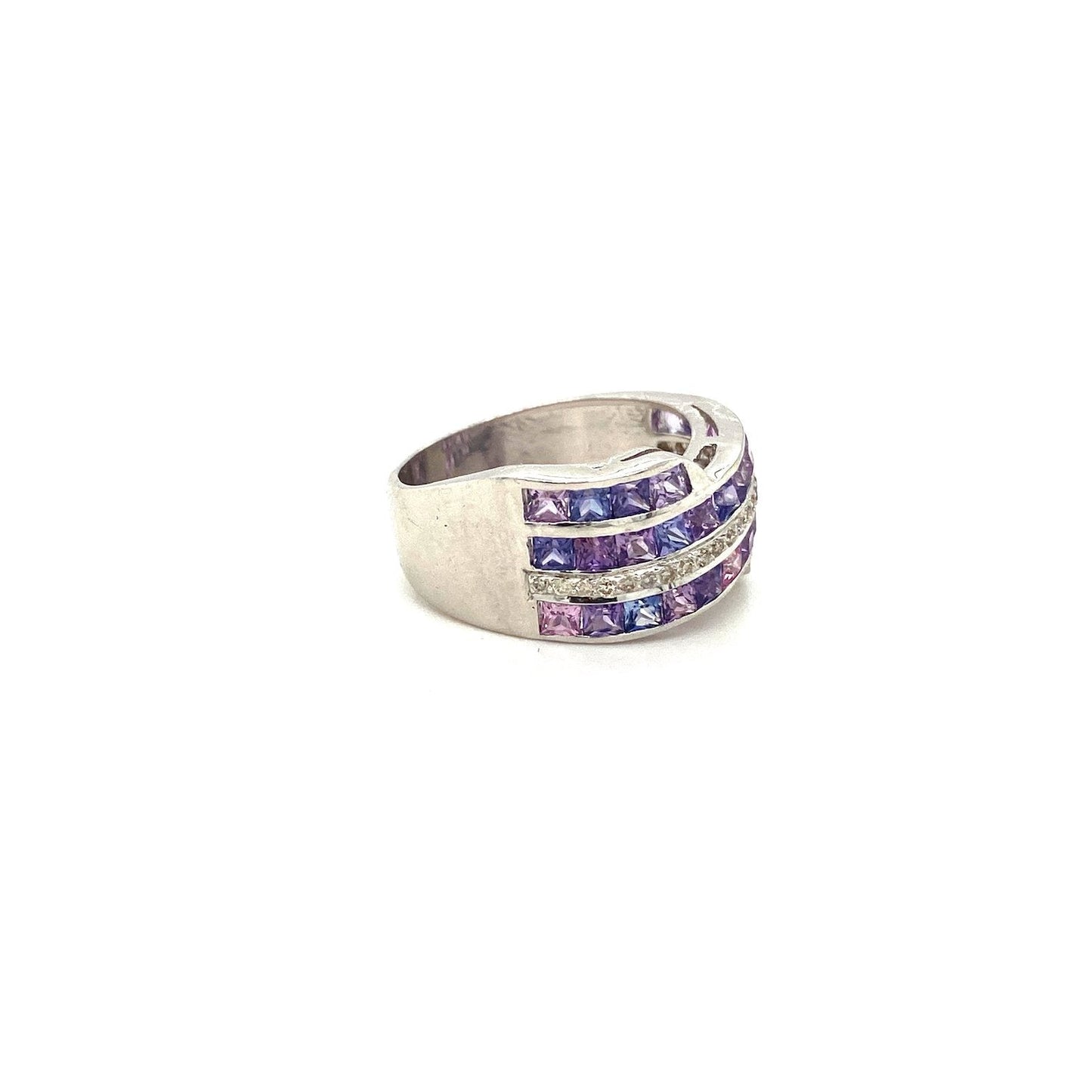 Purple Sapphire Ring in .925 Sterling Silver- KSR 13996