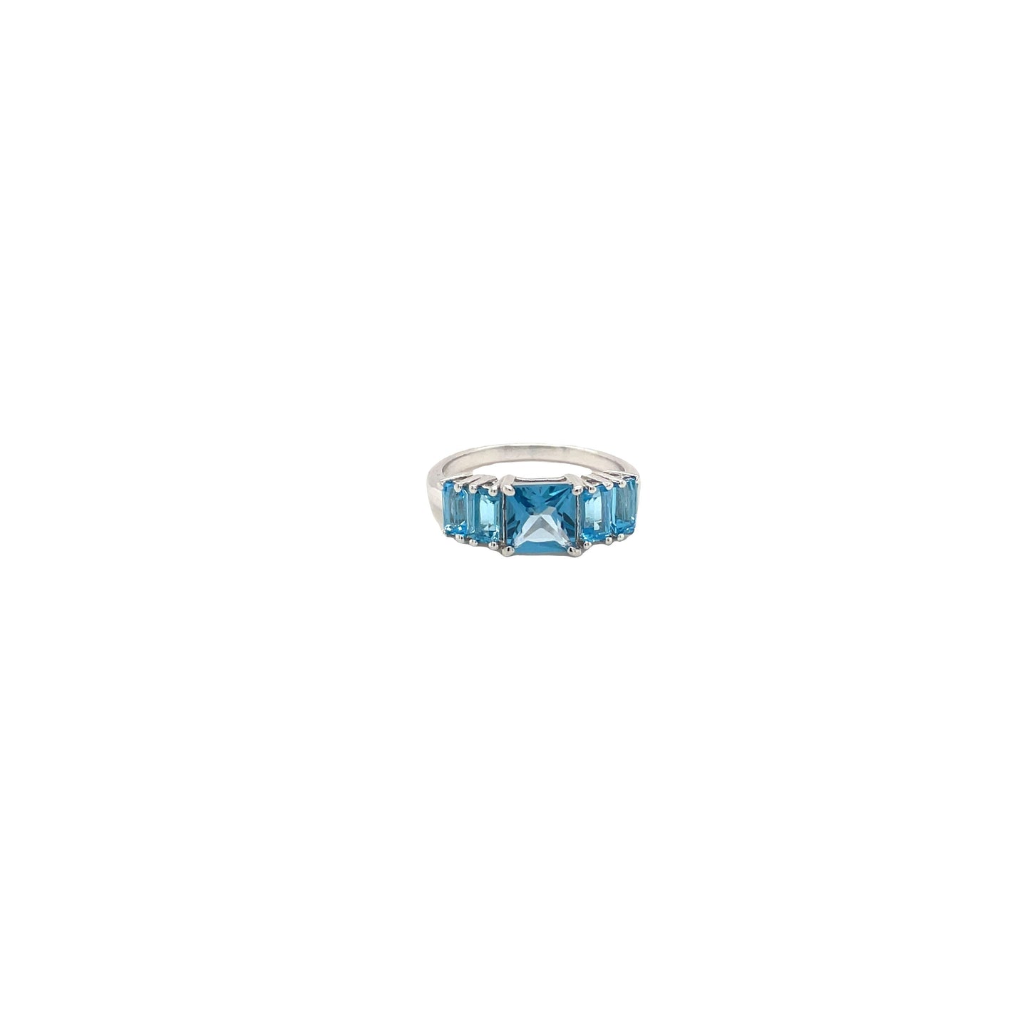 Aquamarine Ring In .925 Sterling Silver - KSR 16046