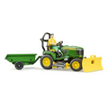 Bruder John Deere Fűnyírós traktor - Zöld/sárga
