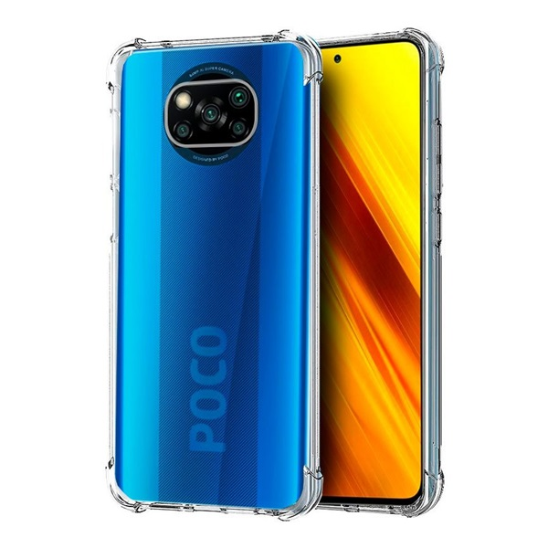 Szilikon telefonvédő (ütésállóság, légpárnás sarok) ÁTLÁTSZÓ Xiaomi Poco X3 NFC / Poco X3 Pro "Gigapack csomagolás" (GP-124864)