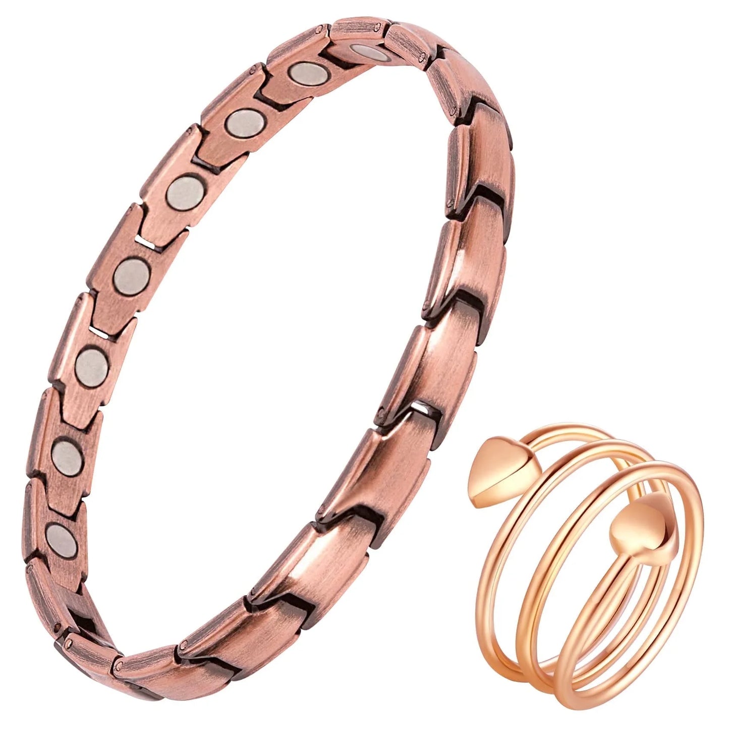 99.99% Pure Solid Copper Magnetic Bracelets for Women