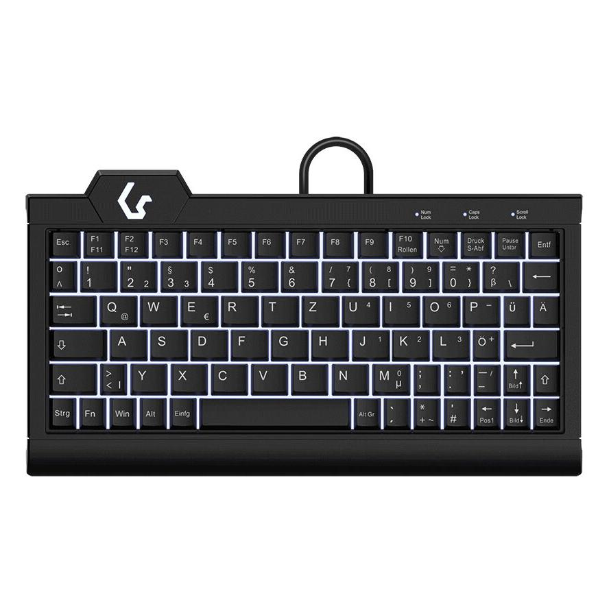 KeySonic KSK-3010ELC (DE) billentyűzet USB QWERTZ Német Fekete