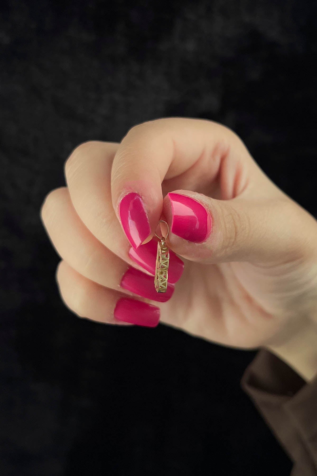 14ct Gold B Letter Mini Shine Pendant