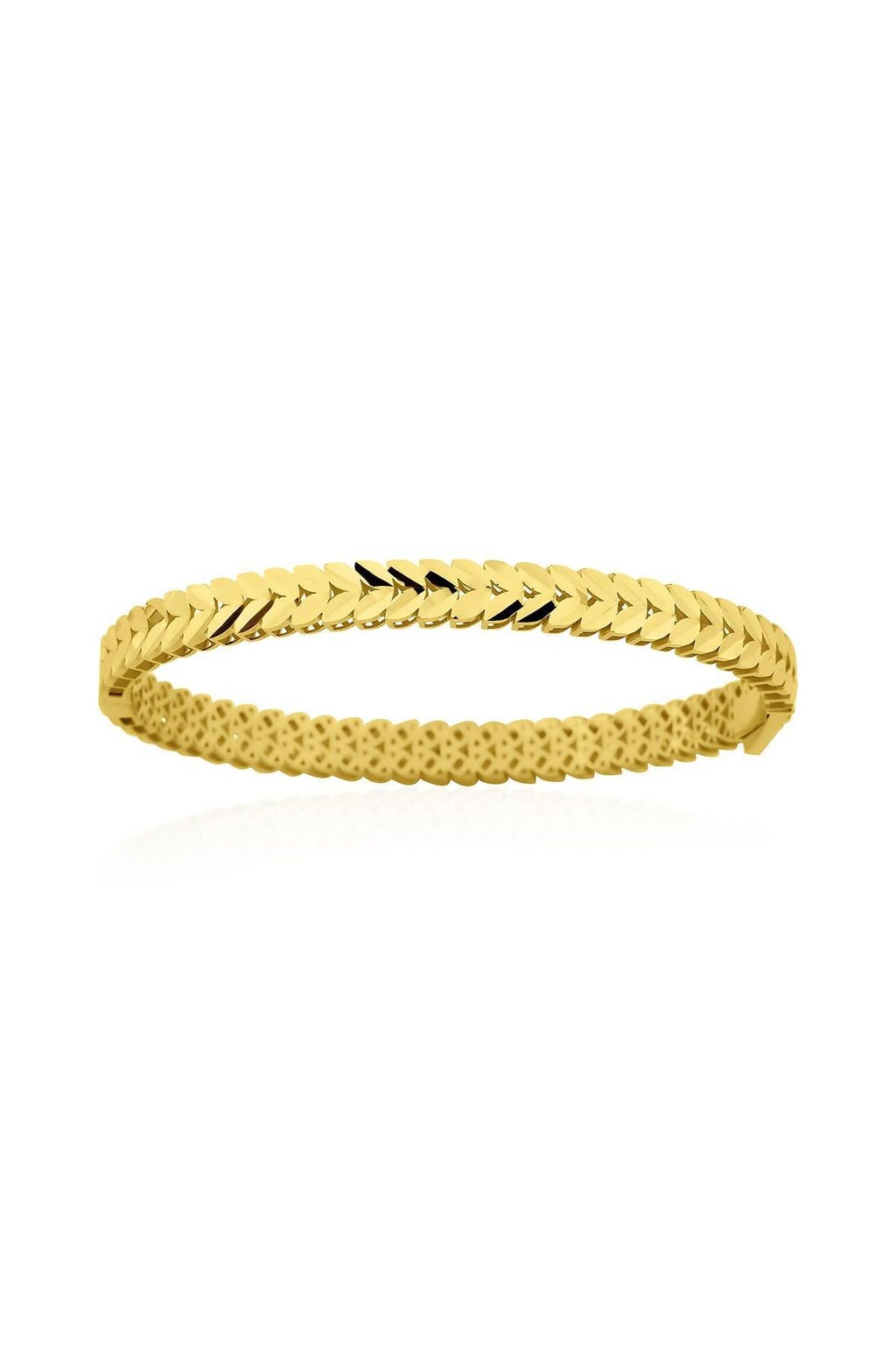 14ct Gold Leaf Bangle