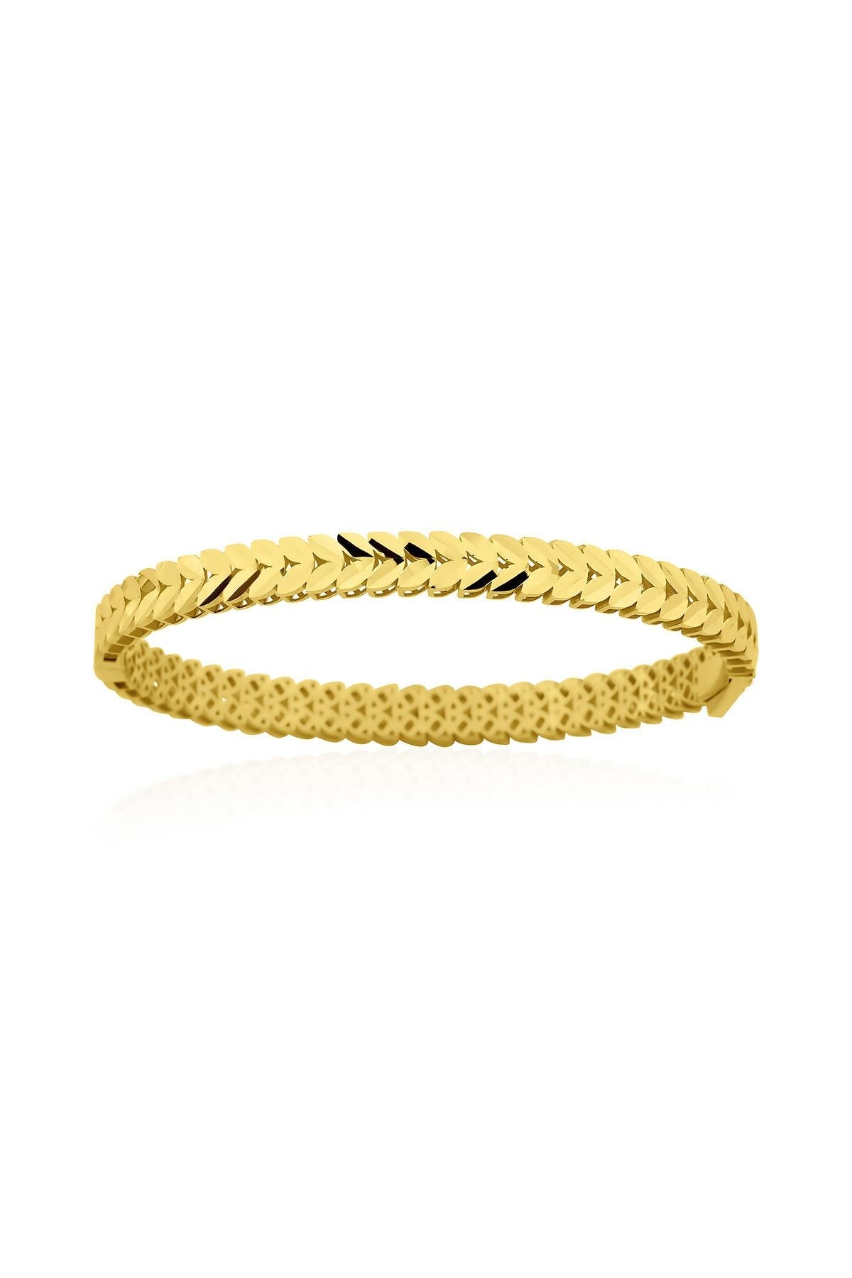 14ct Gold Leaf Bangle