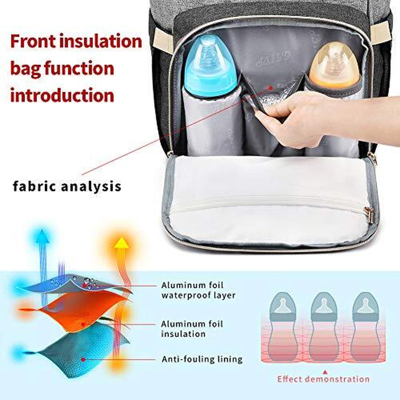Mochila Con Bolsa De Pañales Para Bebé Con Almohadilla Para Cambiar