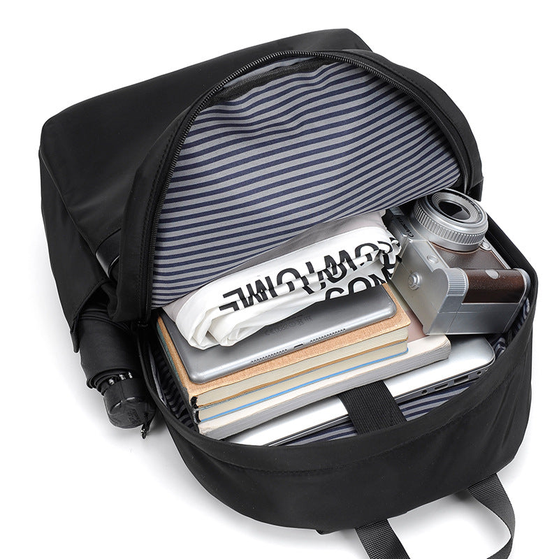 Premium Waterproof High-Density Nylon Backpack for Men & Women | Durable, Fashionable & Lightweight Urban Travel Bag | Black Laptop Backpack for Work, School & Daily Commute | Perfect for Urban Exploration & Minimalist Design Lover