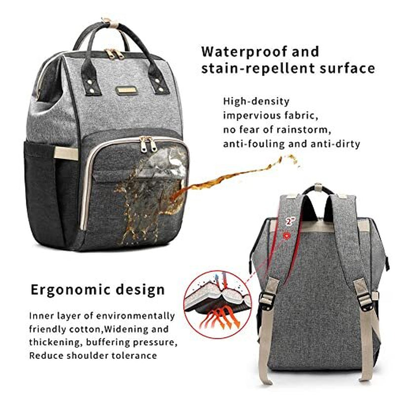 Mochila Con Bolsa De Pañales Para Bebé Con Almohadilla Para Cambiar