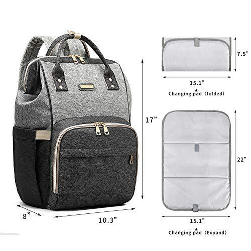 Mochila Con Bolsa De Pañales Para Bebé Con Almohadilla Para Cambiar