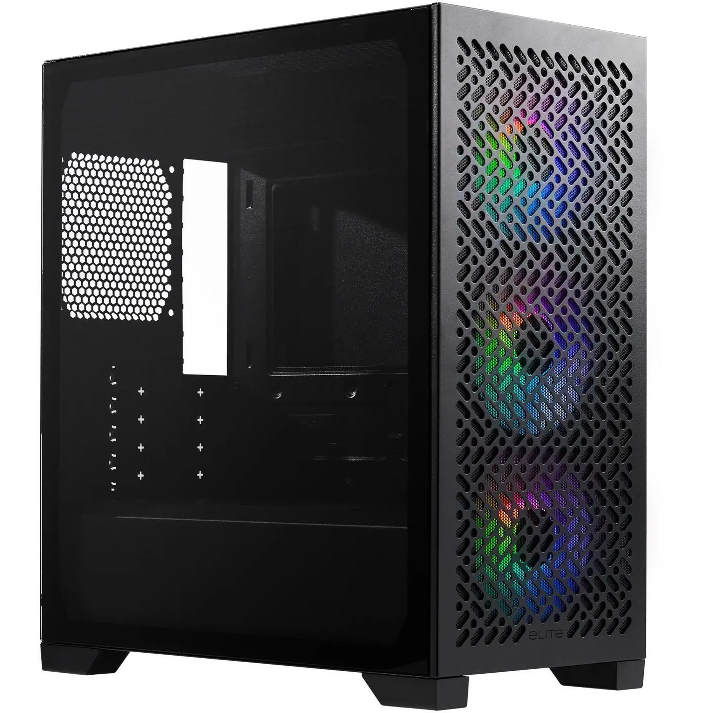 Cooler Master Elite 302 Midi Torony Számítógépház + 3db 120mm ARGB Ventilátor - Fekete