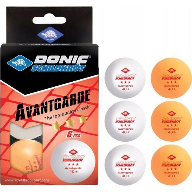 Ping-pong  labda Donic Avantgarde 3 csillagos fehér-sárga