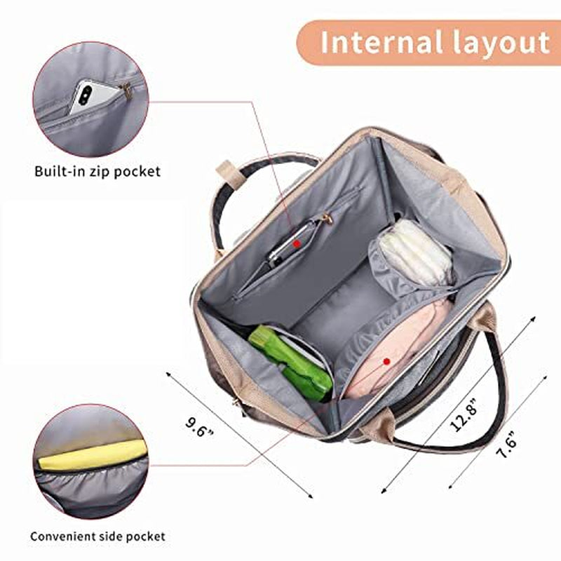 Mochila Con Bolsa De Pañales Para Bebé Con Almohadilla Para Cambiar