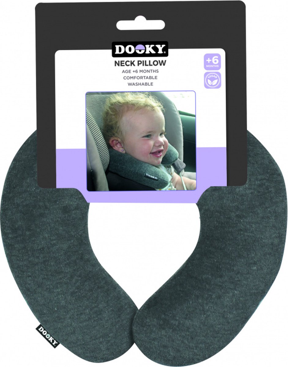 Dooky neck pillow neck pillow soft velvet gray
