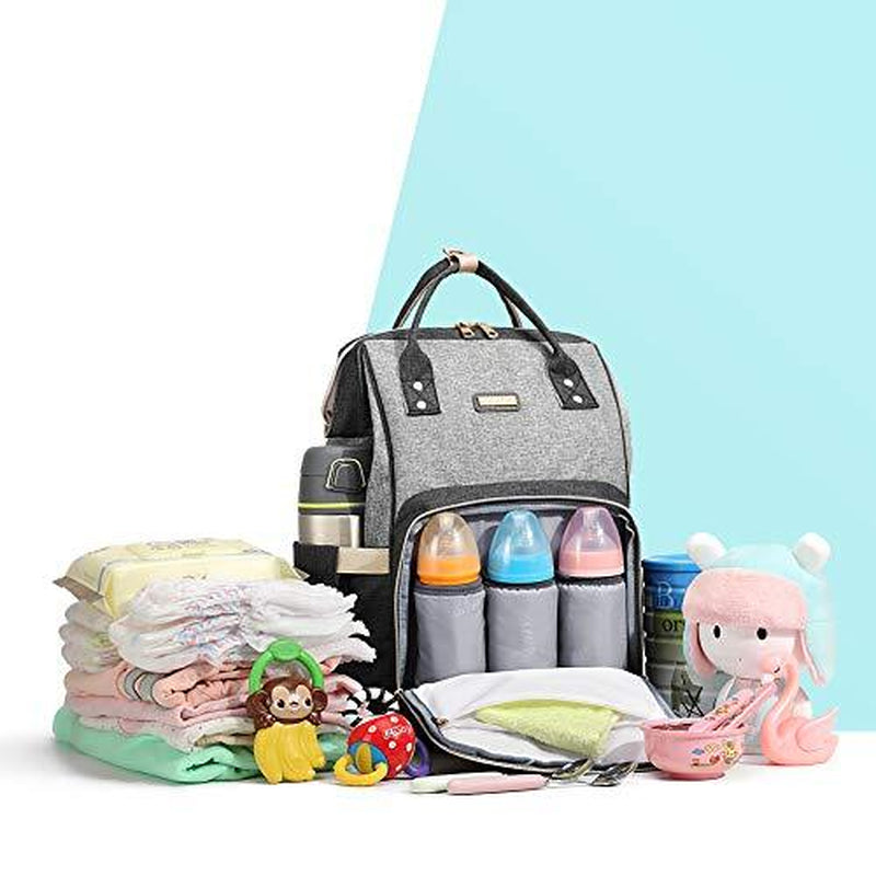 Mochila Con Bolsa De Pañales Para Bebé Con Almohadilla Para Cambiar