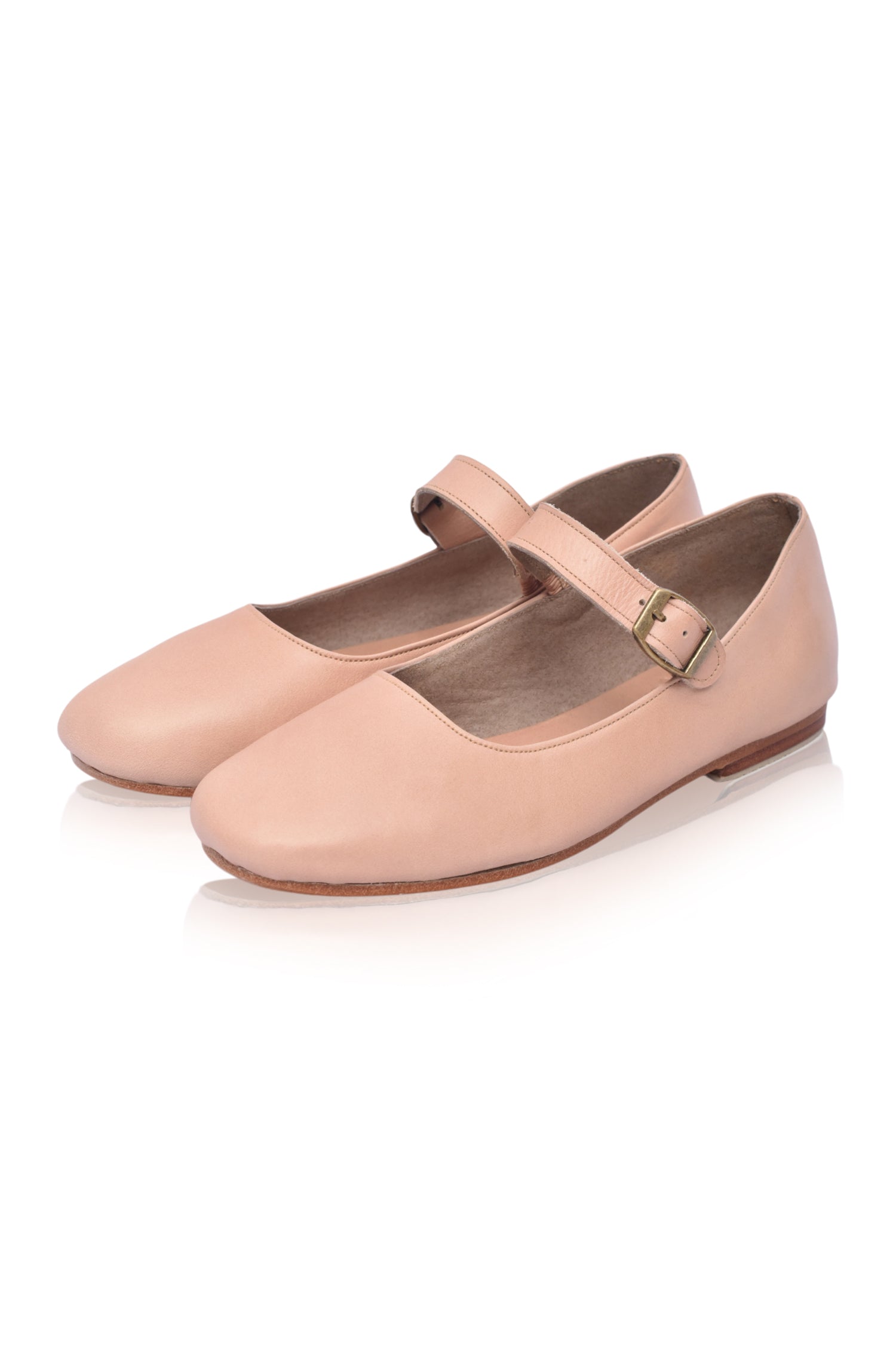 Belle Rose Mary Jane Leather Flats
