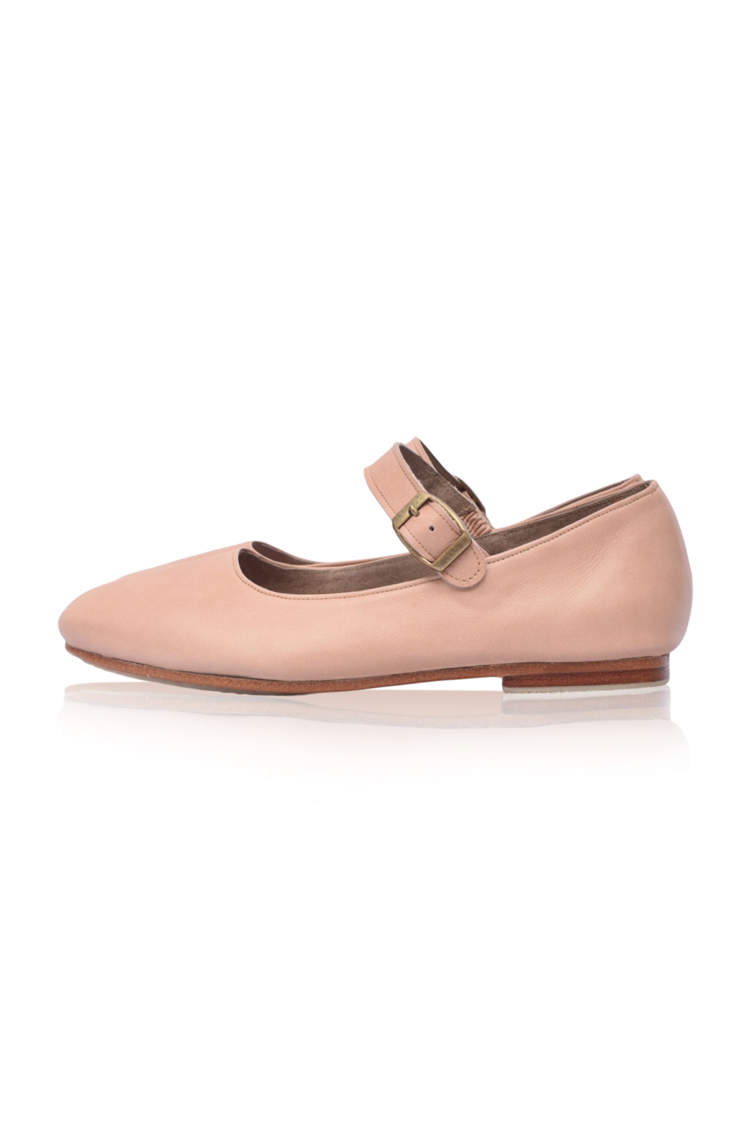 Belle Rose Mary Jane Leather Flats