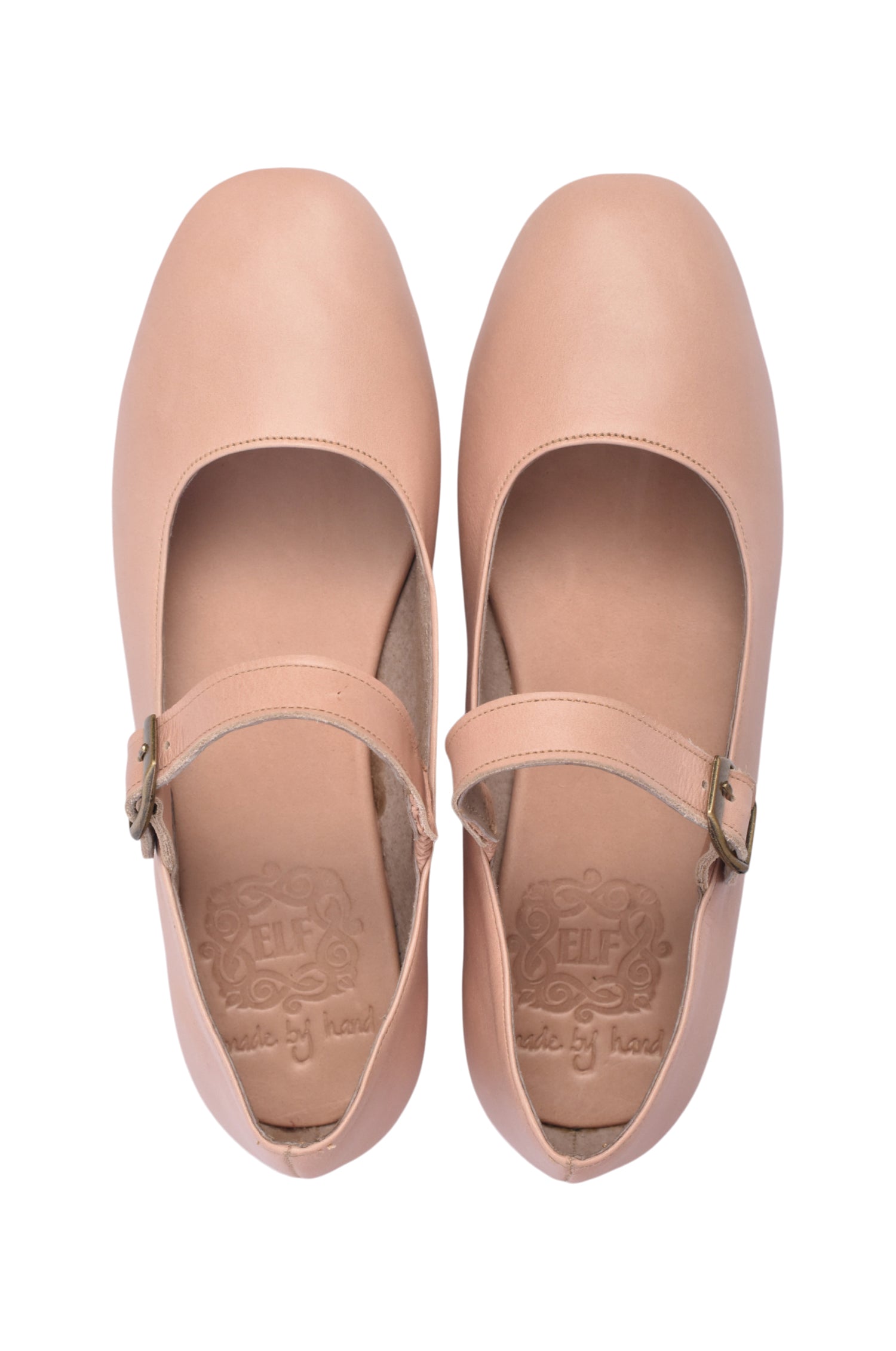 Belle Rose Mary Jane Leather Flats