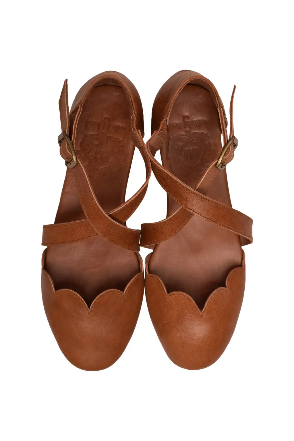 Mangrove Cross-Strap Leather Ballet Flats