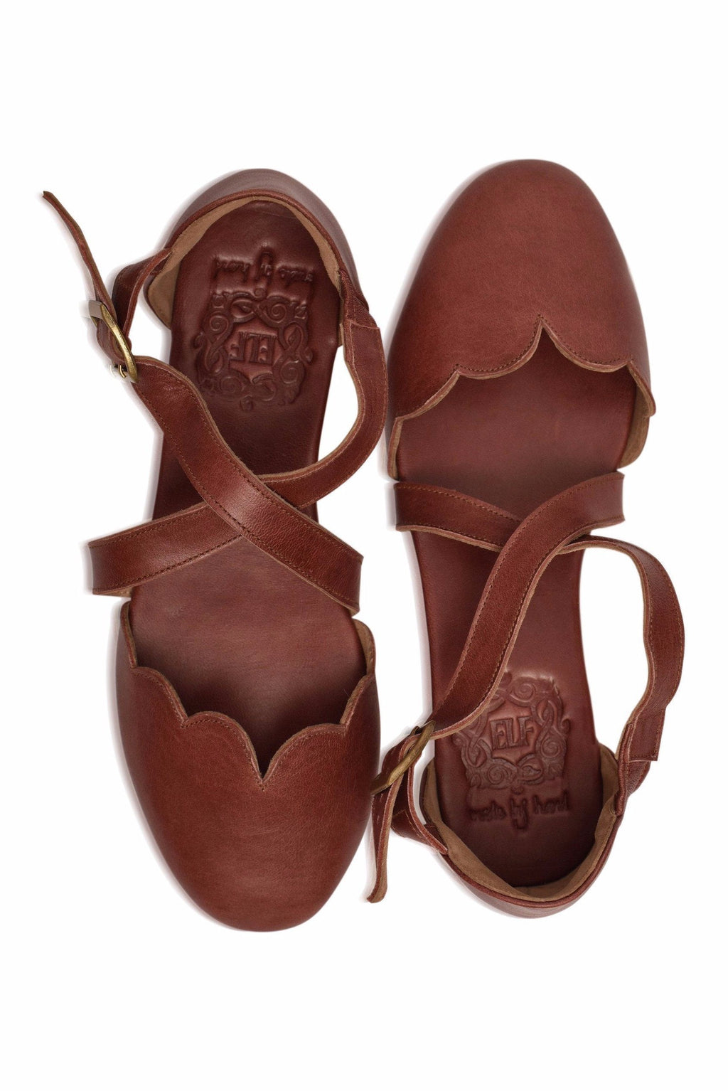 Mangrove Cross-Strap Leather Ballet Flats