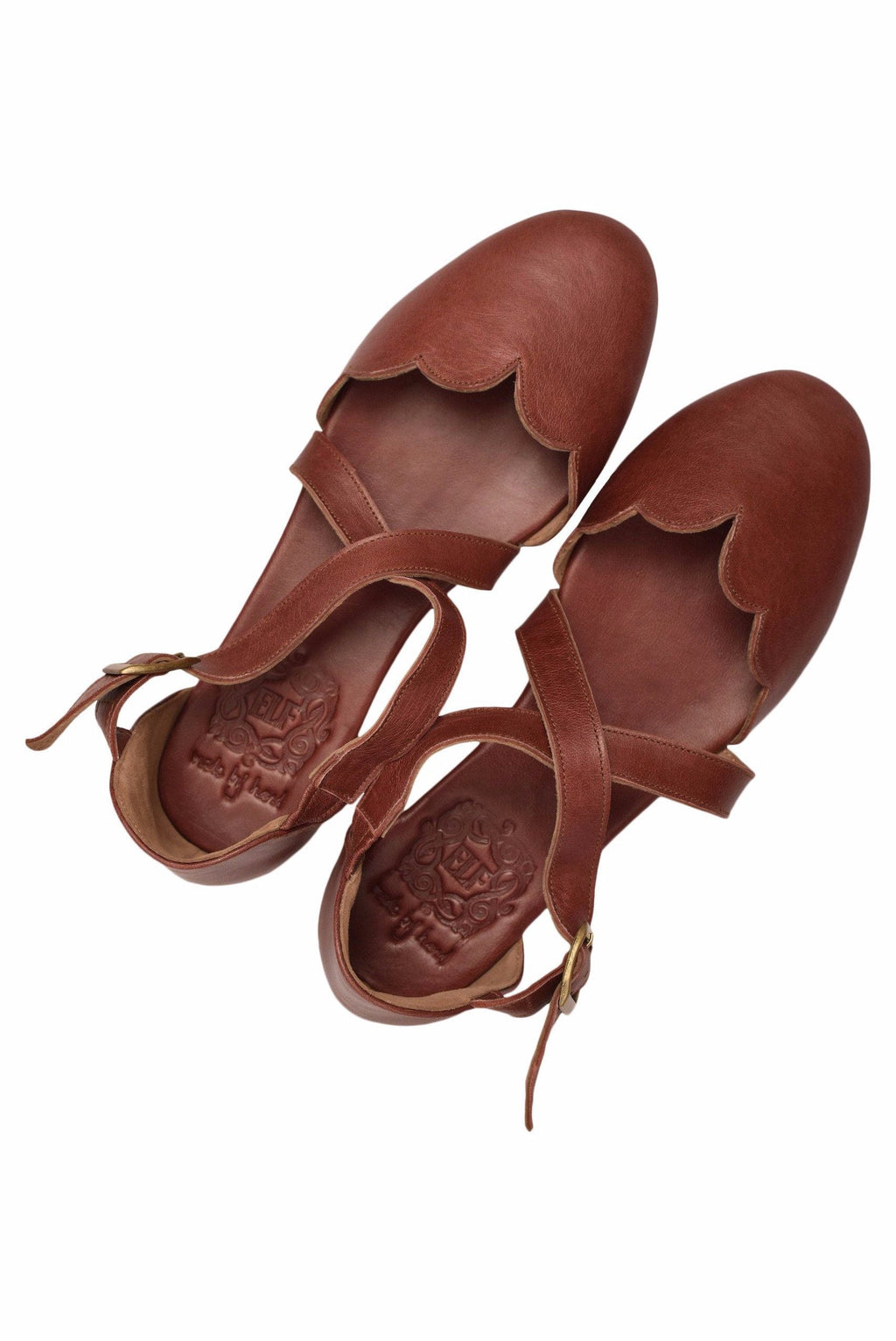 Mangrove Cross-Strap Leather Ballet Flats