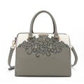 BOLSO BOSTON CON BORDADO FLORAL