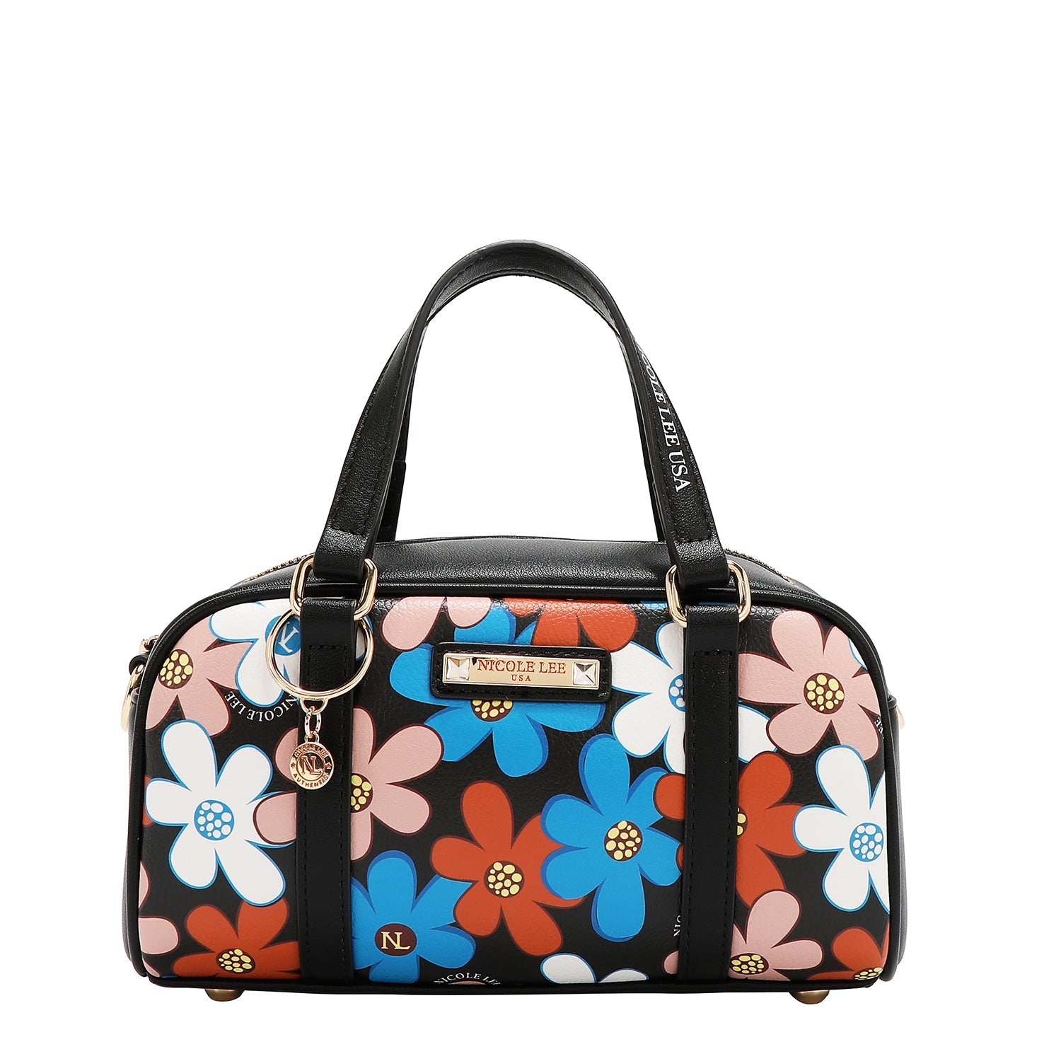 MINI BOLSO BOSTON POP FLORAL (NEGRO)