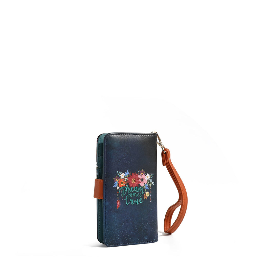 FUNDA DE TELÉFONO Y CARTERA CON LA FIRMA DE NL CON CORREA (DREAM COMES TRUE)