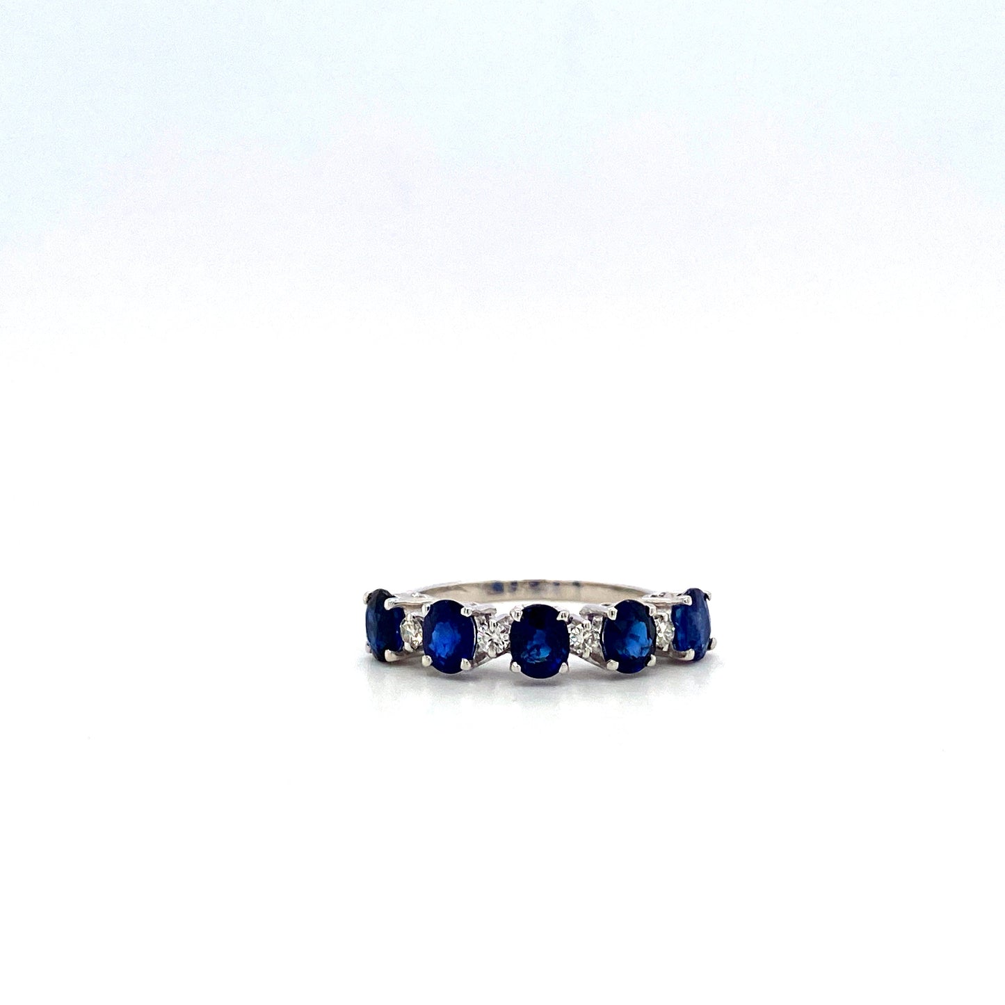 Sapphire and Diamond Ring in 14K White Gold - KGR 16344