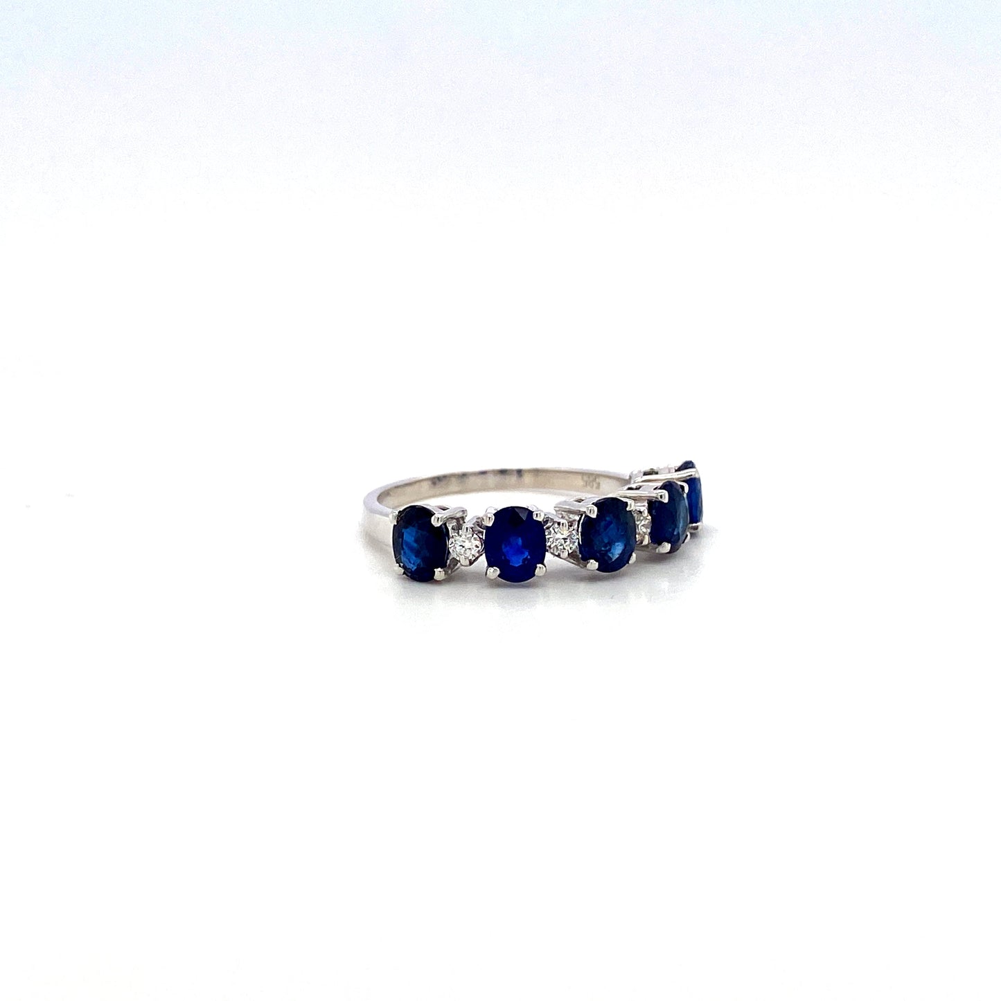 Sapphire and Diamond Ring in 14K White Gold - KGR 16344