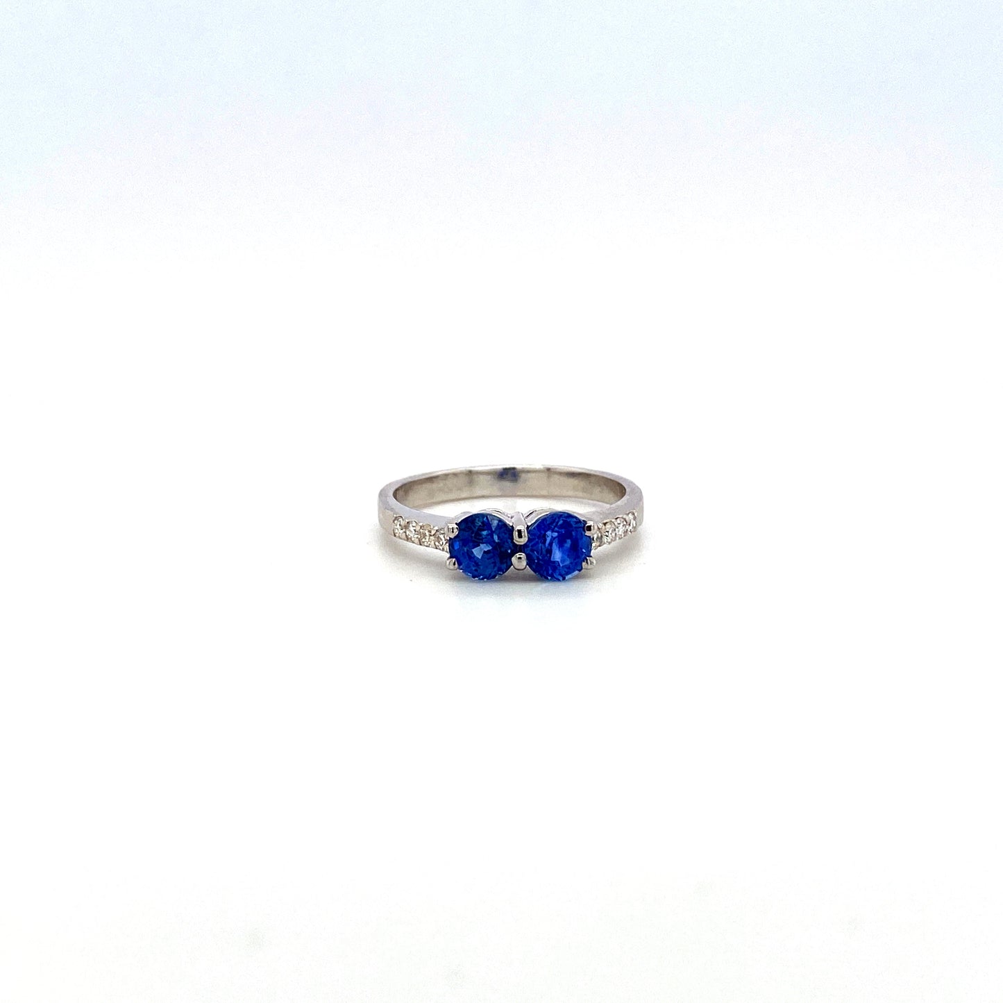 Sapphire and Diamond Ring in 14K White Gold - KGR 16458