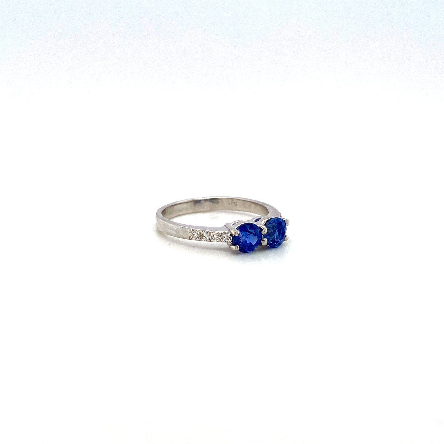 Sapphire and Diamond Ring in 14K White Gold - KGR 16458