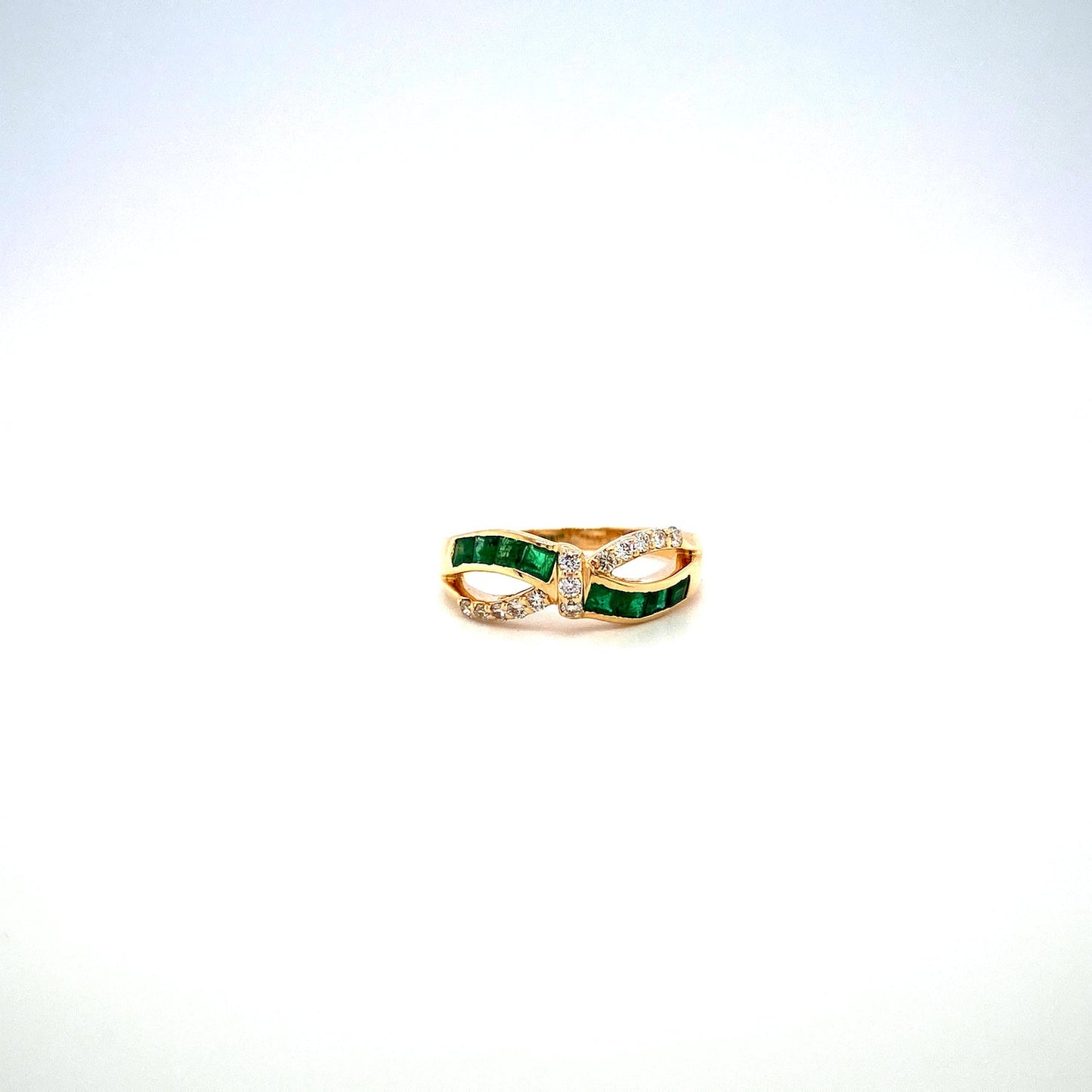 Emerald and Diamond Ring in 14K Yellow Gold - KGR 16720