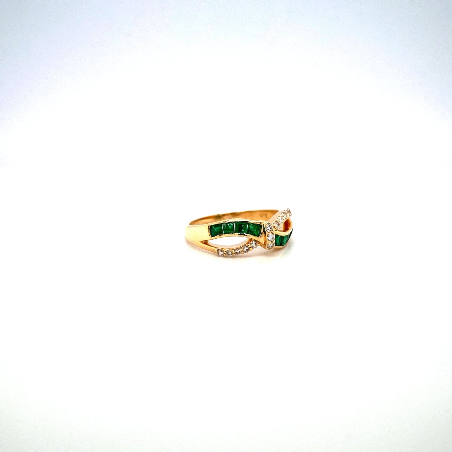 Emerald and Diamond Ring in 14K Yellow Gold - KGR 16720