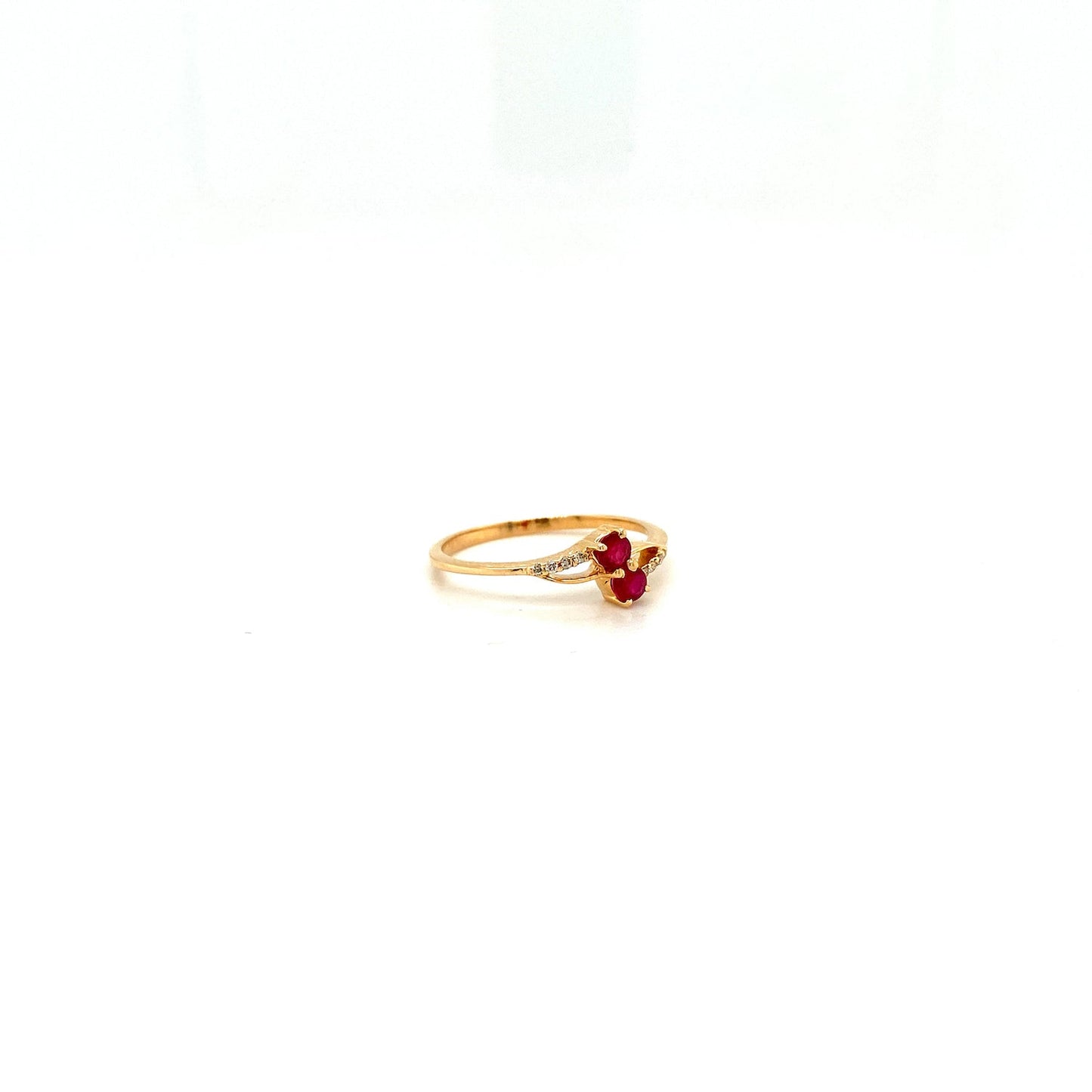 Ruby and Diamond Ring in 14K Yellow Gold - KGR 17157