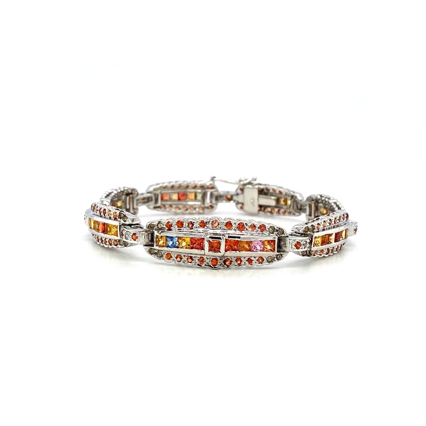 Multi Sapphire Bracelet in .925 Sterling Silver - KSD. 4056