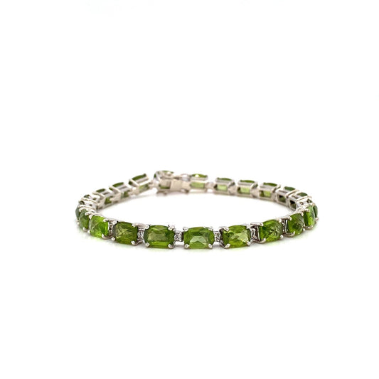 Peridot Bracelet in .925 Sterling Silver - KSD 44017