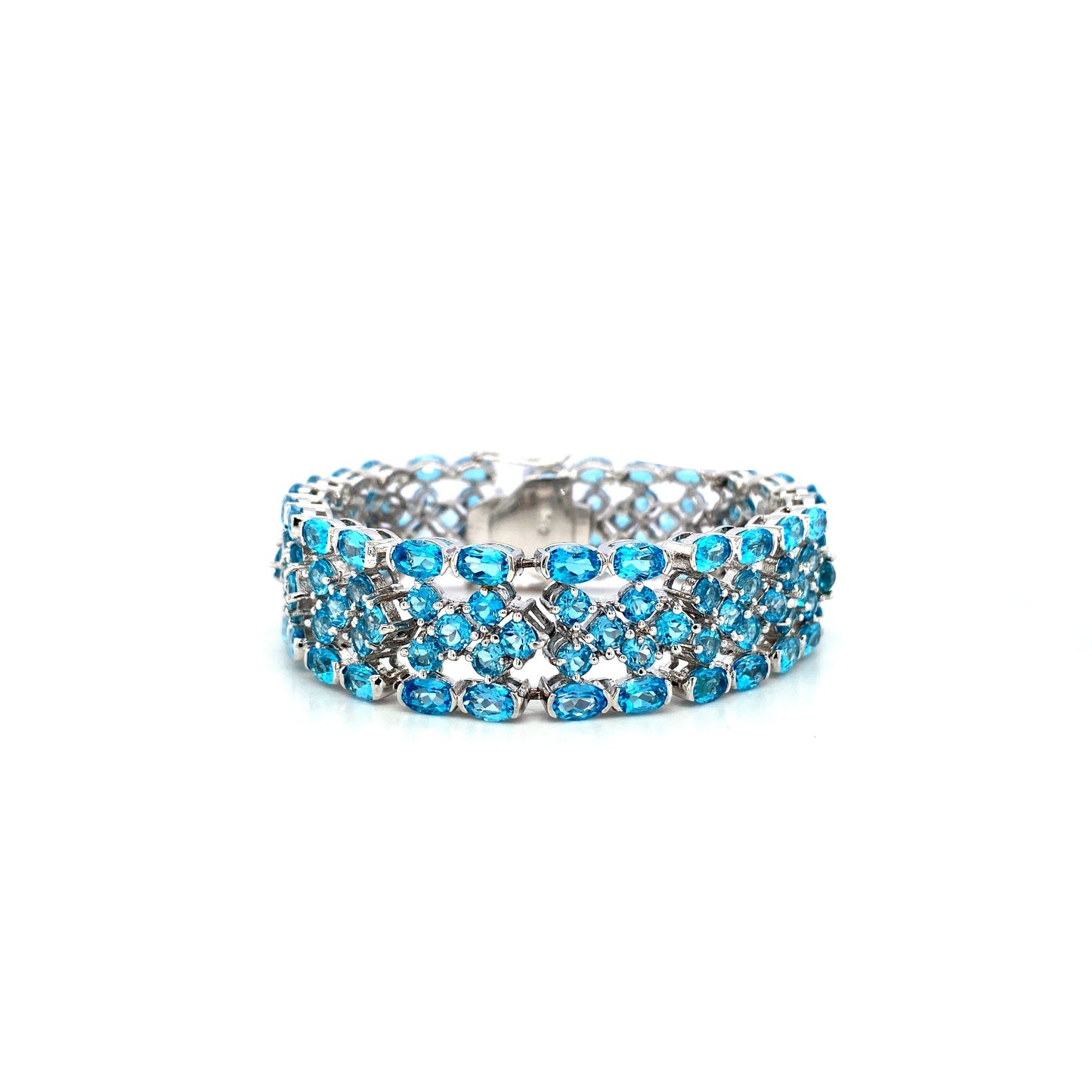 Blue Topaz Bracelet in .925 Sterling Silver - KSD 45654