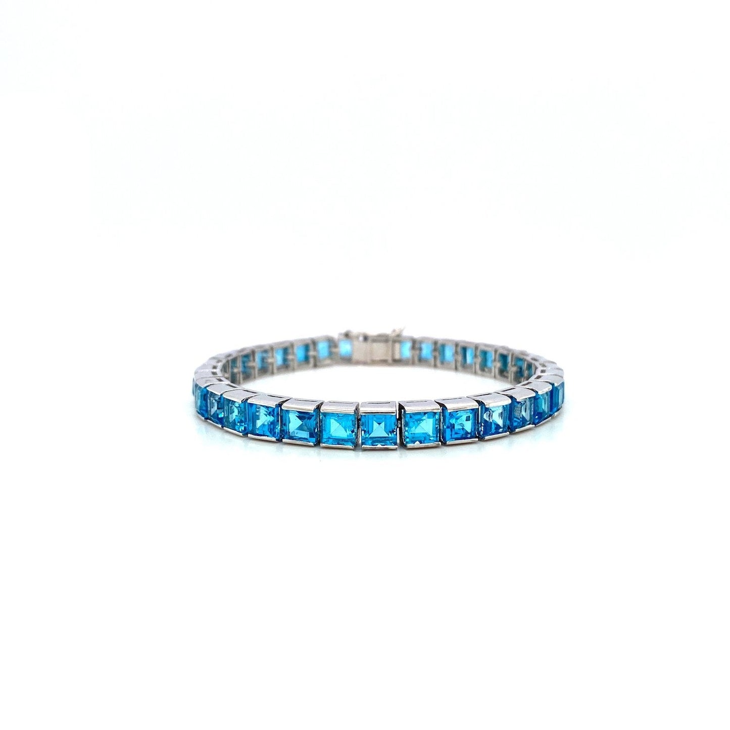 Blue Topaz Bracelet in .925 Sterling Silver - KSD 4598