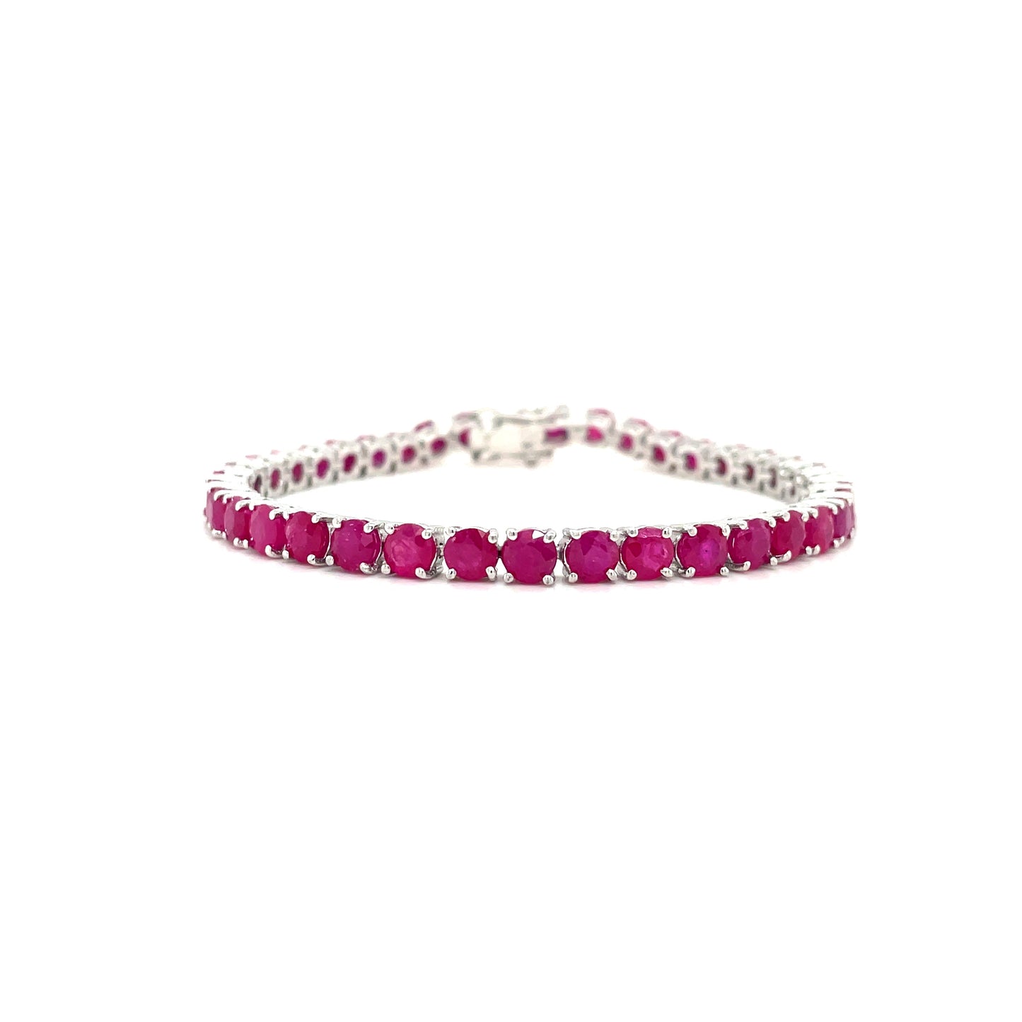 Ruby Bracelet In .925 Sterling Silver - KSD 49109