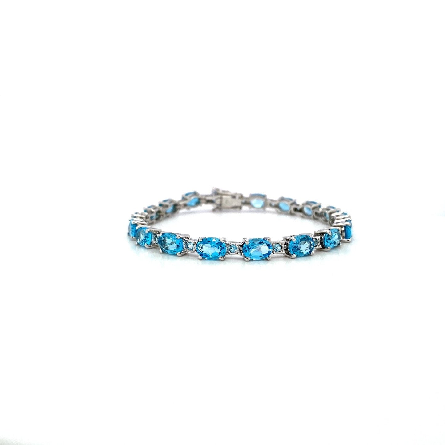 Blue Topaz Bracelet in .925 Sterling Silver - KSD 49947
