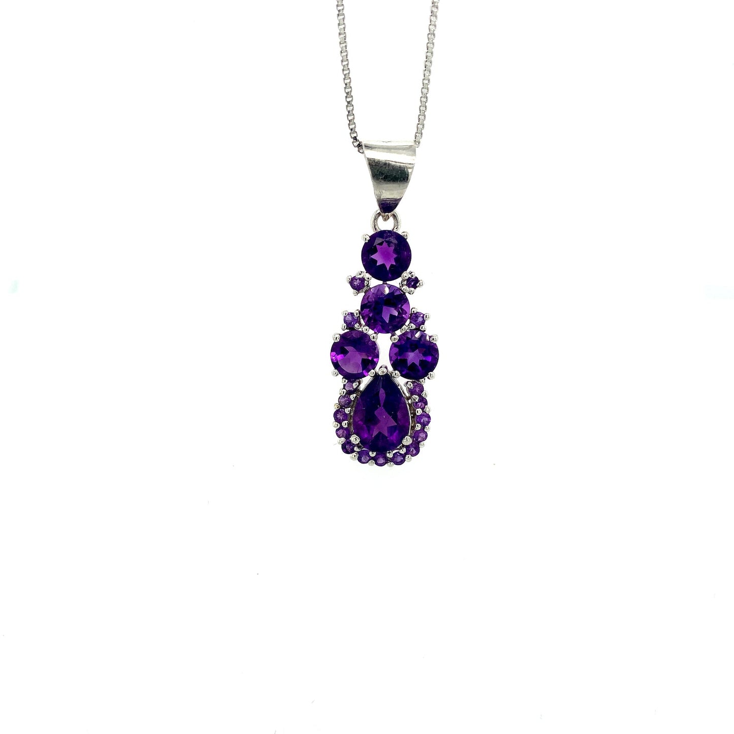 Amethyst Pendant in .925 Sterling Silver - KSP 13255
