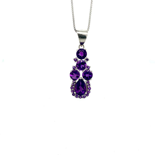 Amethyst Pendant in .925 Sterling Silver - KSP 13255