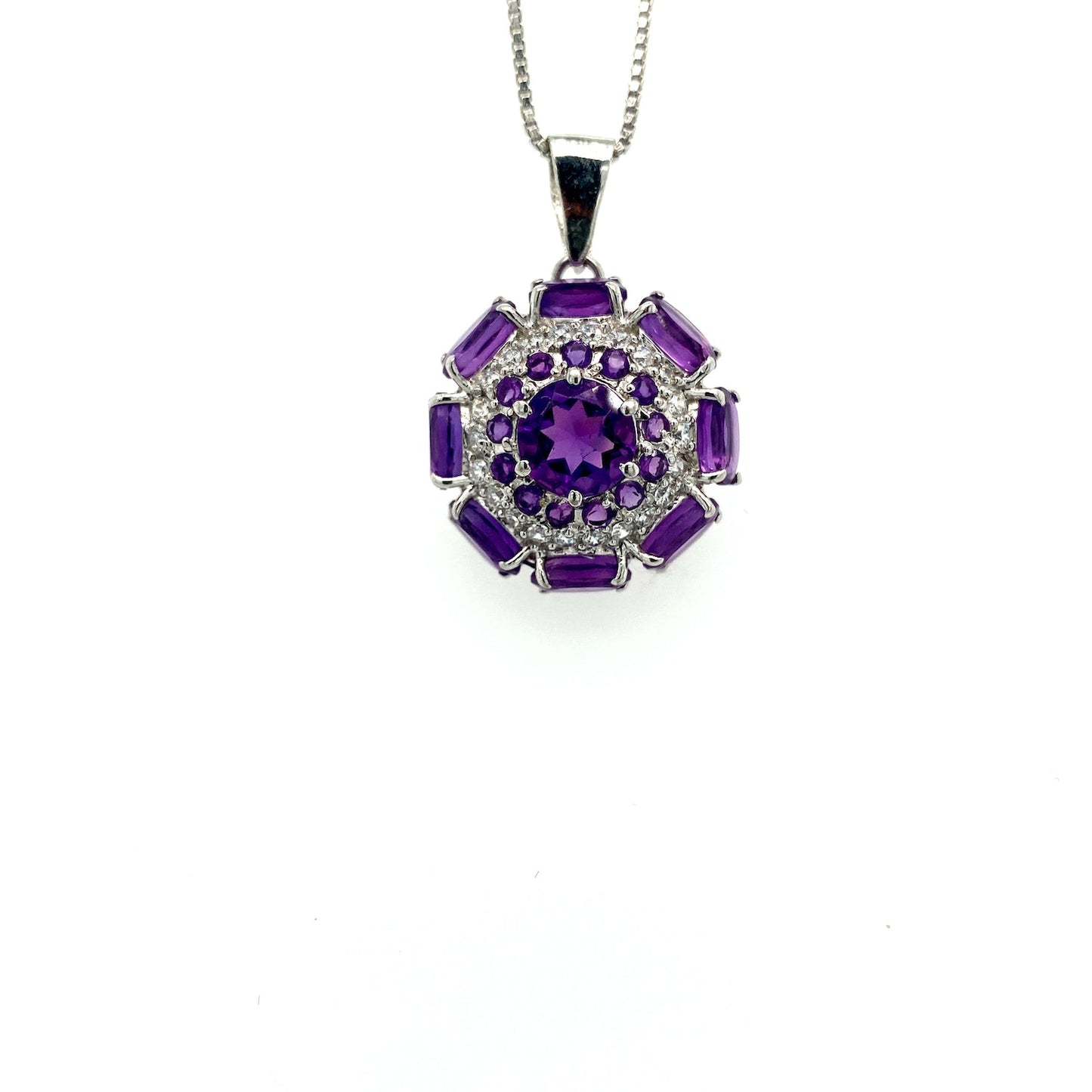 Amethyst Pendant in .925 Sterling Silver - KSP 33093