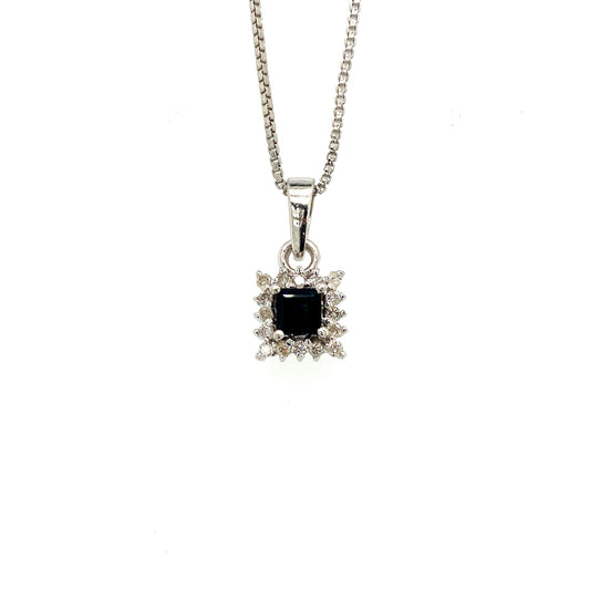 Sapphire Pendant in .925 Sterling Silver - KSP 34558