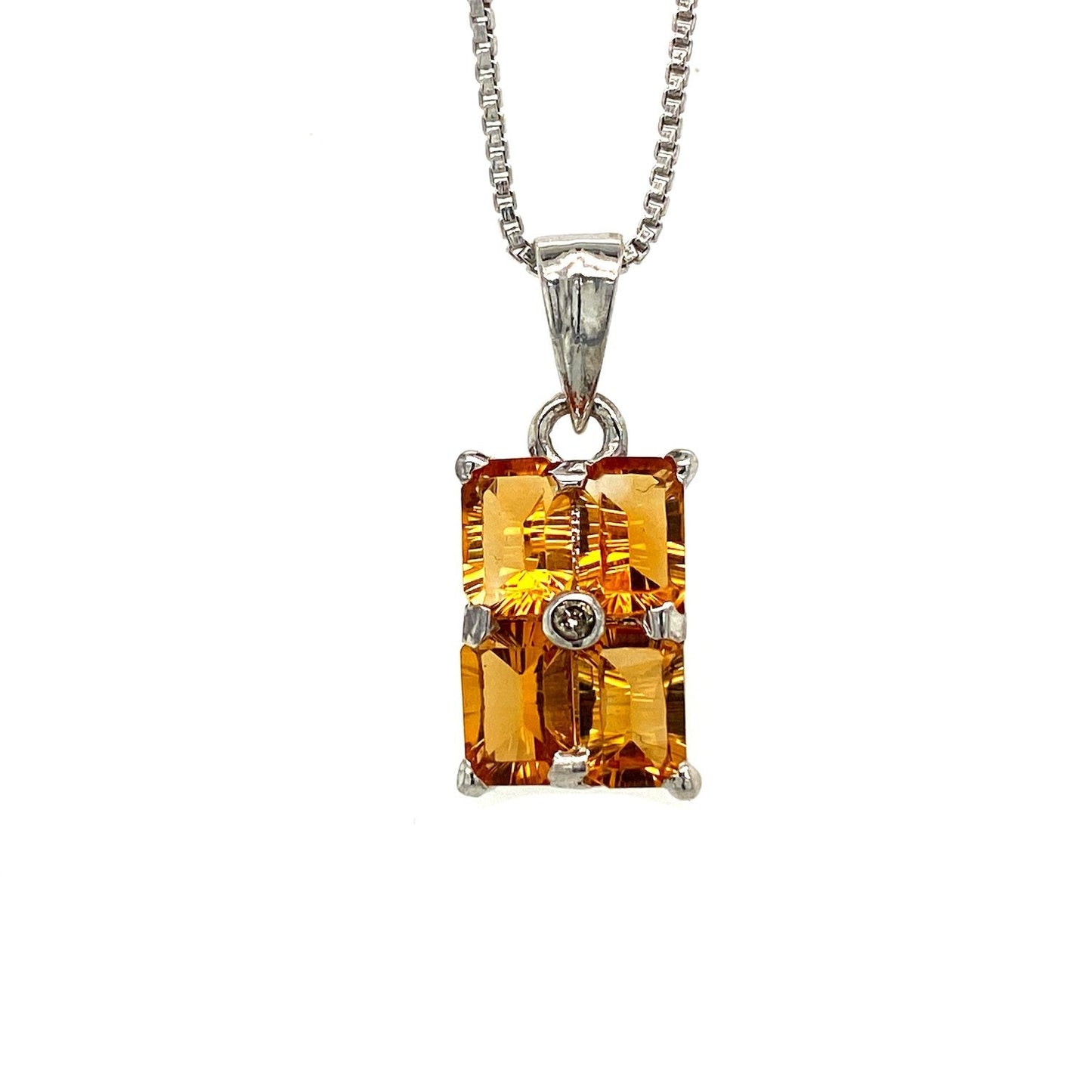 Citrine Pendant in .925 Sterling Silver - KSP 34969