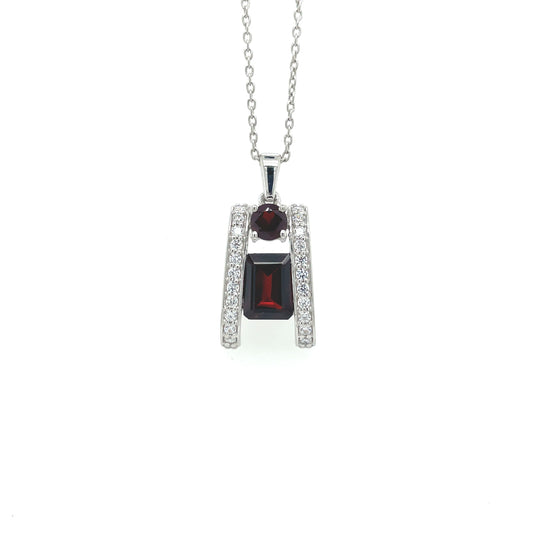 Amethyst Pendant In .925 Sterling Silver - KSP 36333