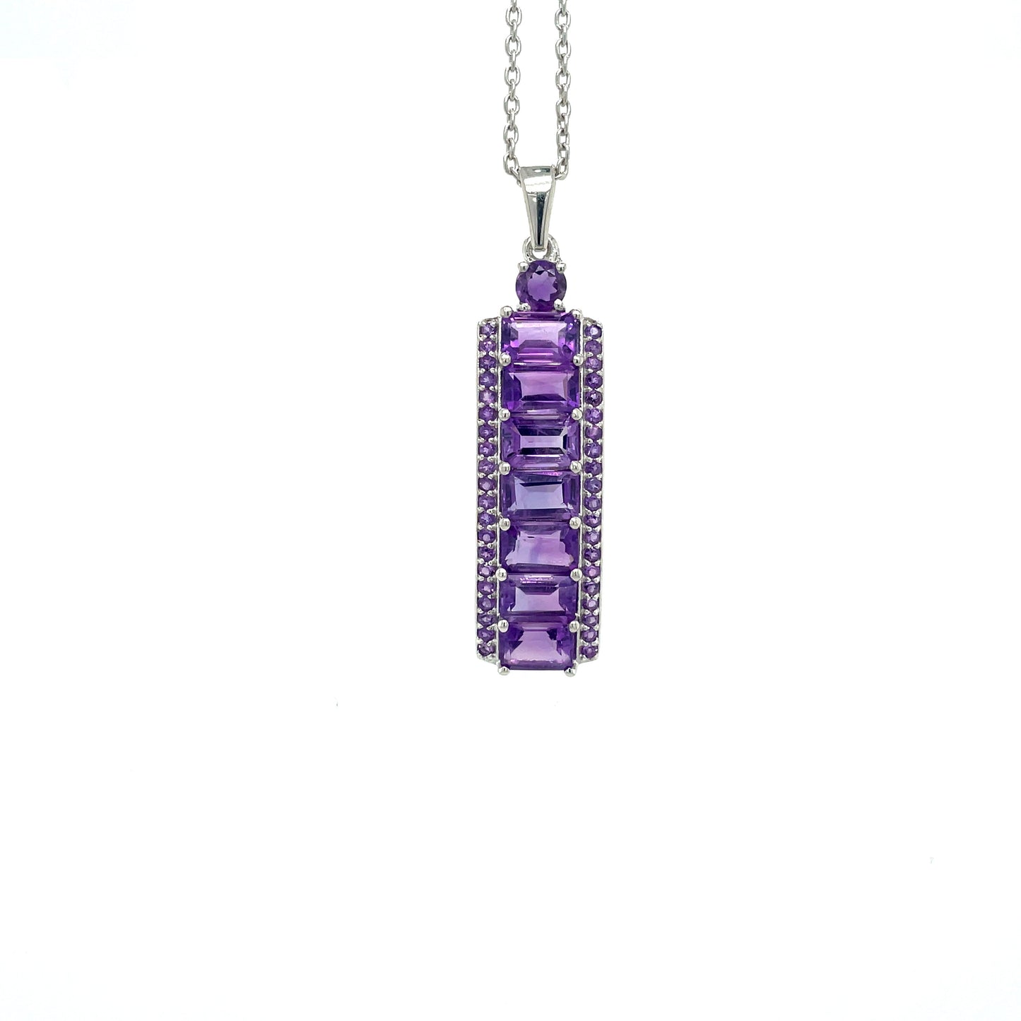 Amethyst Pendant In .925 Sterling Silver - KSP 39209
